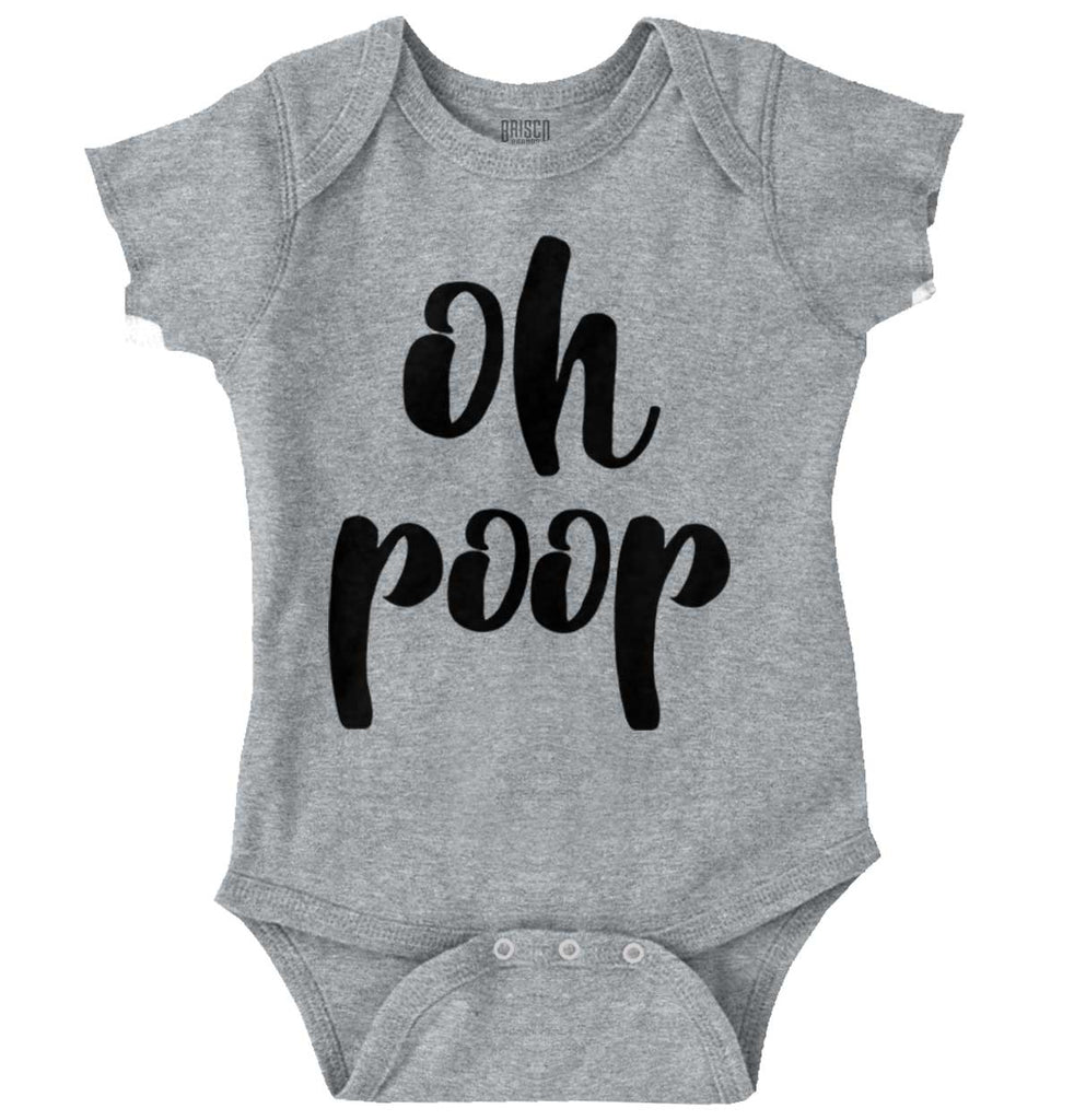 Oh Poop Romper Bodysuit-Direct To Garment Print-Brisco Baby