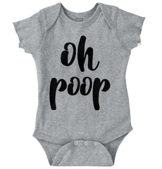 Oh Poop Romper Bodysuit-Direct To Garment Print-Brisco Baby