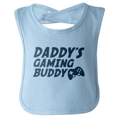 Daddy's Gaming Buddy Infant Baby Bib-Direct To Garment Print-Brisco Baby
