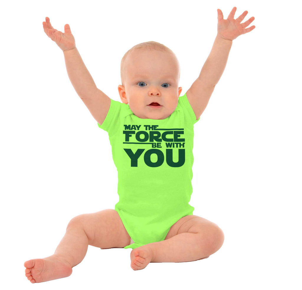 Force Be With You Romper Bodysuit-Direct To Garment Print-Brisco Baby