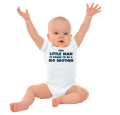 Little Man Going To Be Big Brother Romper Bodysuit-Direct To Garment Print-Brisco Baby