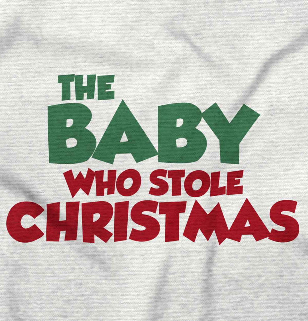Baby Who Stole Christmas Romper Bodysuit-Direct To Garment Print-Brisco Baby