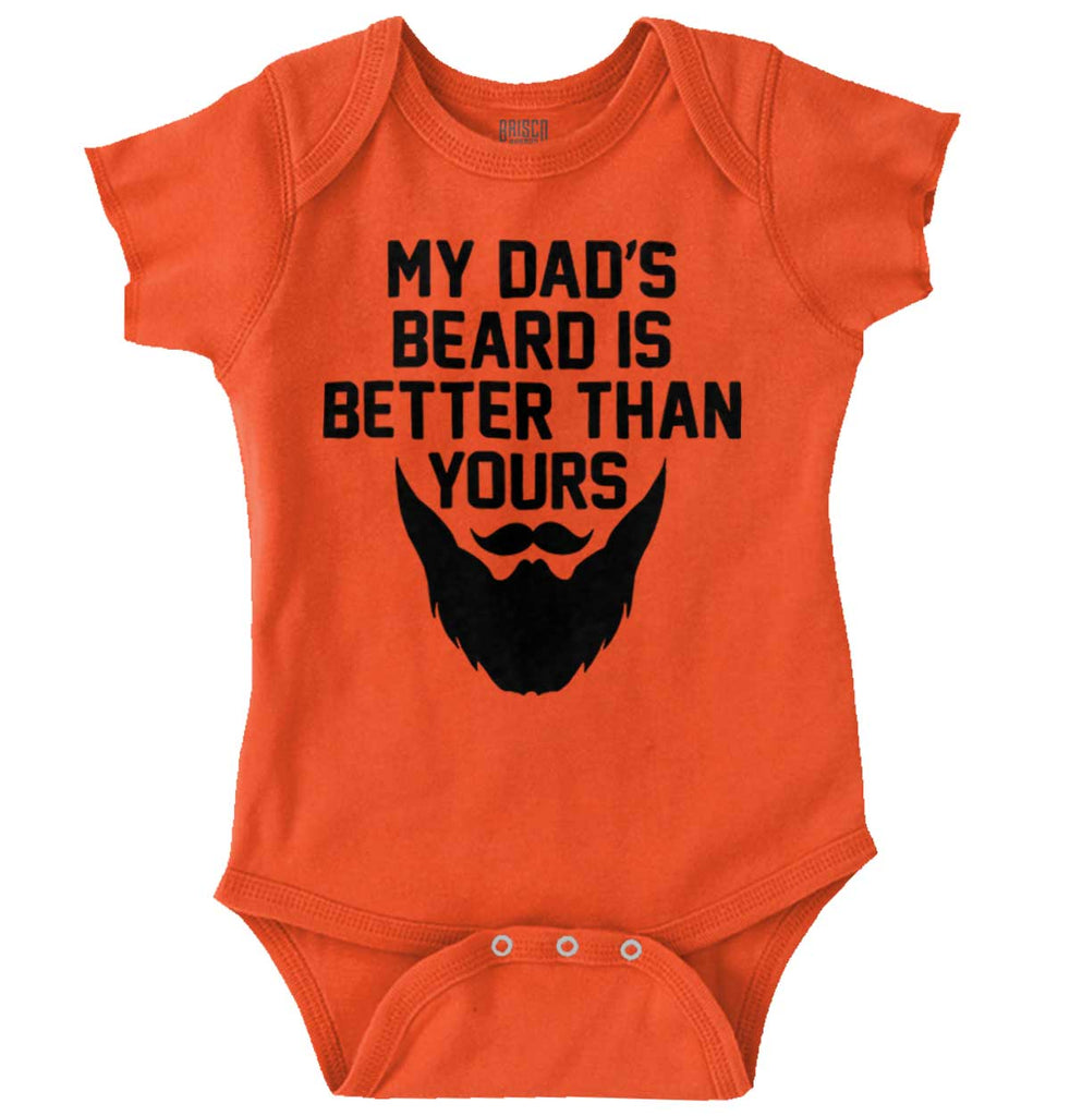 Dad's Beard Romper Bodysuit-Direct To Garment Print-Brisco Baby