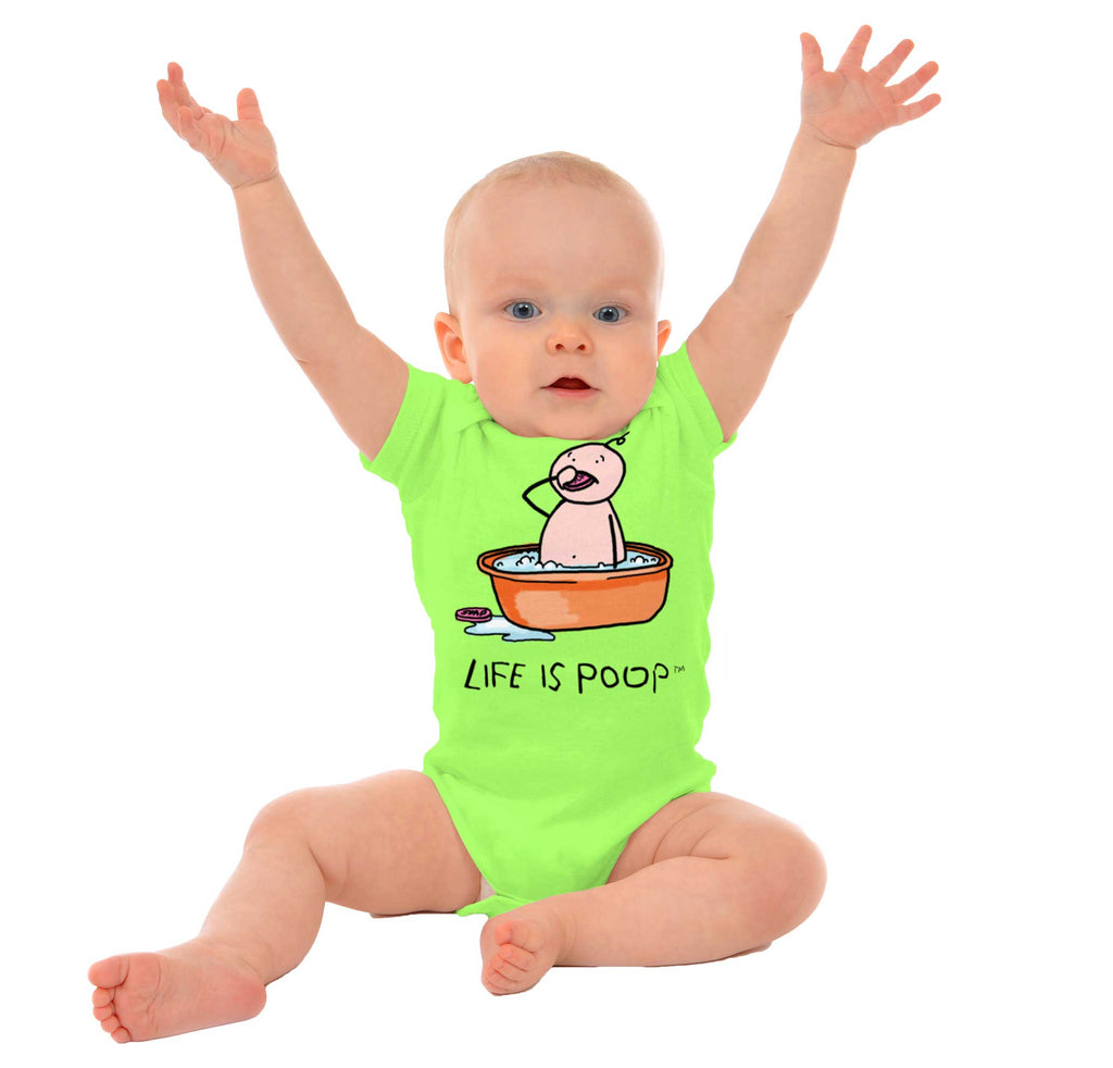 Eating Soap Romper-Direct To Garment Print-Brisco Baby