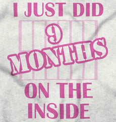 9 Months On The Inside Toddler Ruffle Bottom Tee-Direct To Garment Print-Brisco Baby