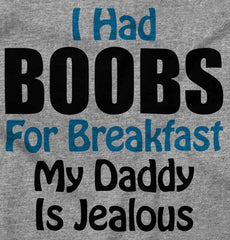 Dad Is Jealous Romper Bodysuit-Direct To Garment Print-Brisco Baby