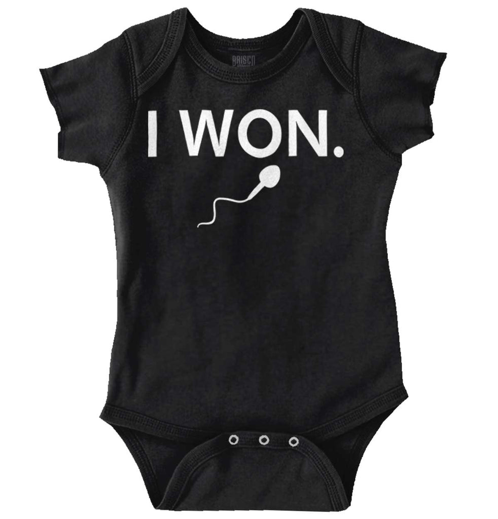 Won The Race Romper Bodysuit-Direct To Garment Print-Brisco Baby