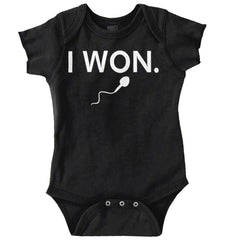 Won The Race Romper Bodysuit-Direct To Garment Print-Brisco Baby