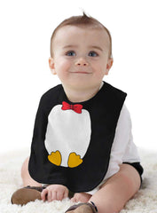 Baby Penguin Tuxedo Infant Baby Bib-Direct To Garment Print-Brisco Baby