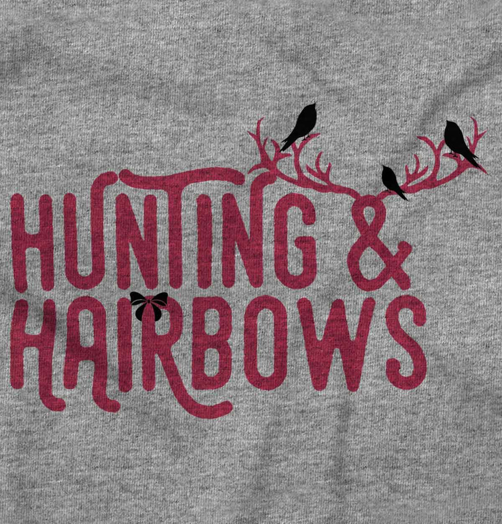 Hunting And Hairbows Romper Bodysuit-Direct To Garment Print-Brisco Baby