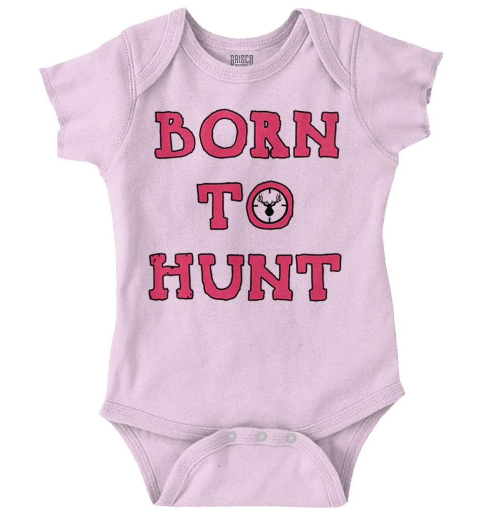 Cute Born To Hunt Deer Romper Bodysuit-Direct To Garment Print-Brisco Baby
