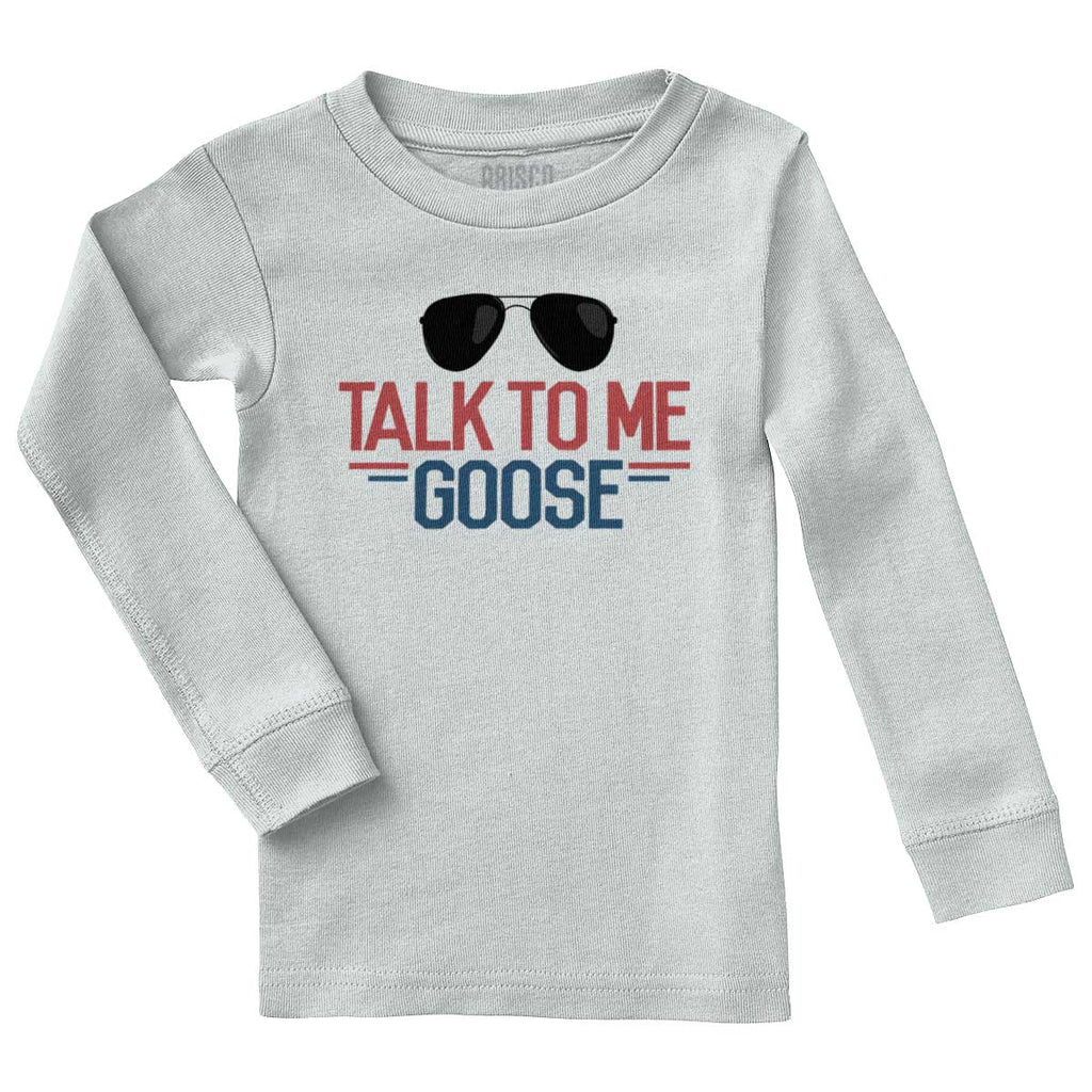 Talk To Me Goose Solid Baby Pajama Top-Direct To Garment Print-Brisco Baby
