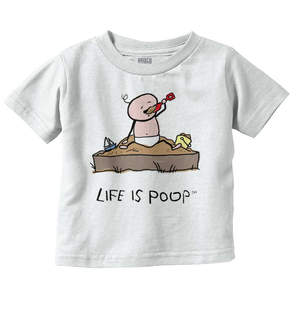 Eating Sand Infant Toddler T Shirt-Direct To Garment Print-Brisco Baby