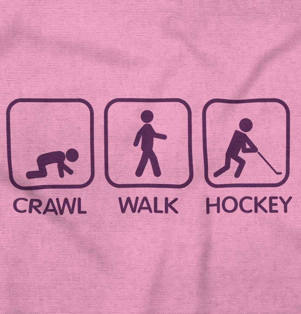 Crawl Walk Hockey Infant Toddler T Shirt-Direct To Garment Print-Brisco Baby