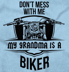 Biker Grandma Infant Toddler T Shirt-Direct To Garment Print-Brisco Baby