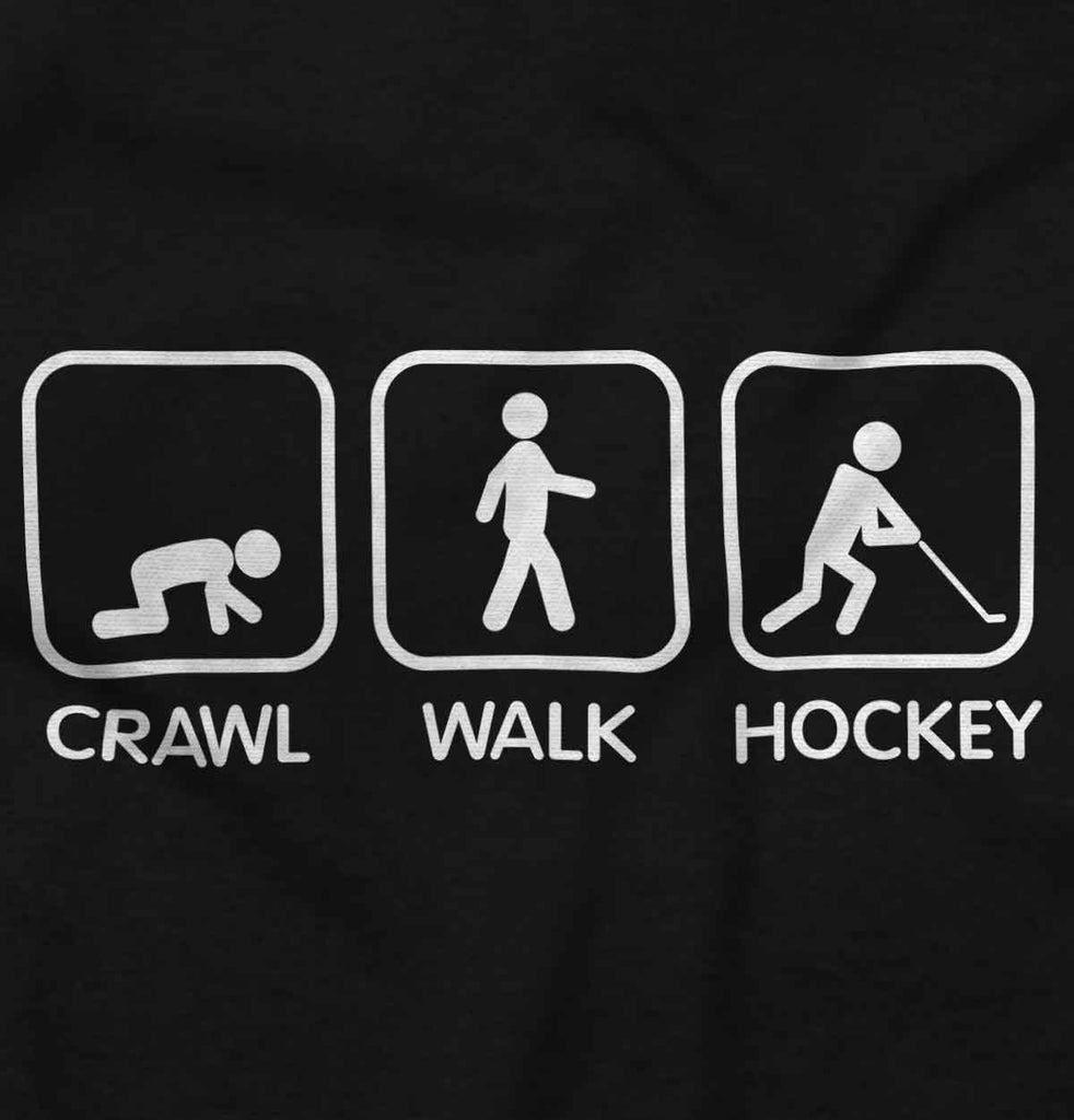 Crawl Walk Hockey Toddler Football Jersey Tee-Direct To Garment Print-Brisco Baby
