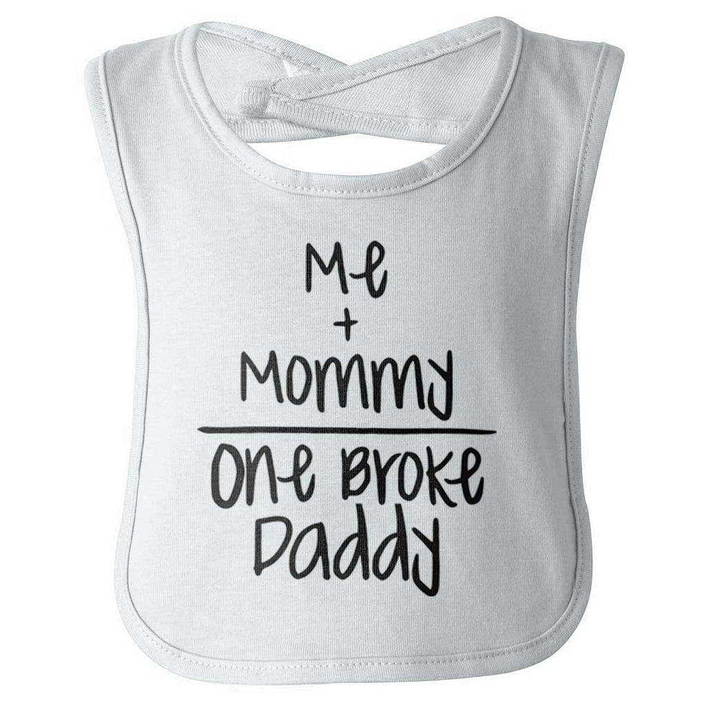 One Broke Daddy Infant Baby Bib-Direct To Garment Print-Brisco Baby