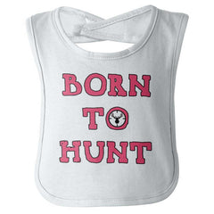 Cute Born To Hunt Deer Infant Baby Bib-Direct To Garment Print-Brisco Baby
