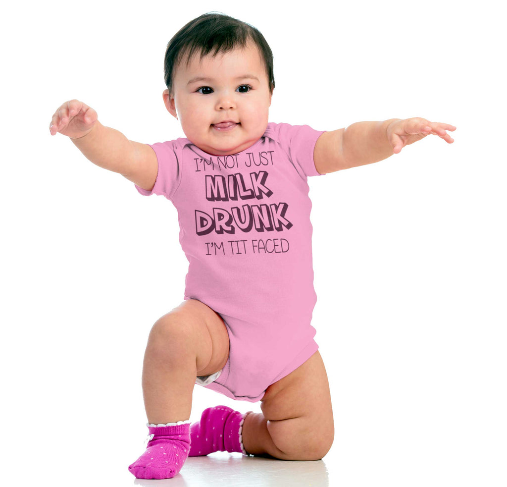 Milk Drunk Romper Bodysuit-Direct To Garment Print-Brisco Baby