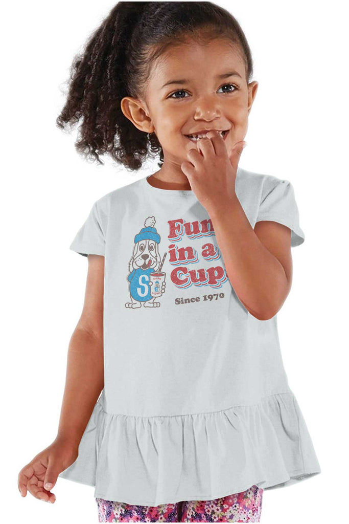 Fun In A Cup Toddler Ruffle Bottom Tee-Direct To Garment Print-Brisco Baby