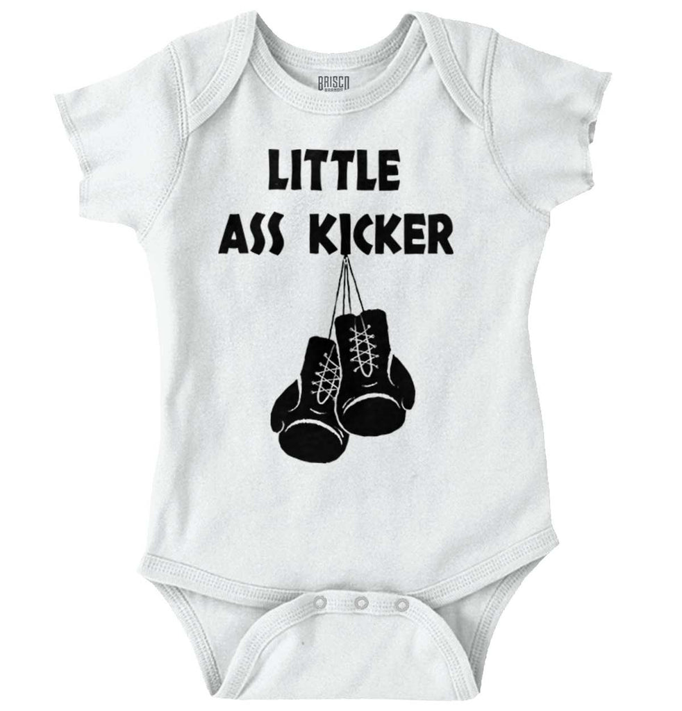 Little Ass Kicker Romper Bodysuit-Direct To Garment Print-Brisco Baby