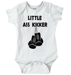 Little Ass Kicker Romper Bodysuit-Direct To Garment Print-Brisco Baby
