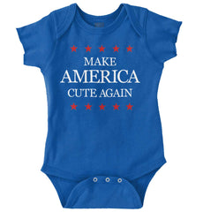 America Cute Again Romper Bodysuit-Direct To Garment Print-Brisco Baby