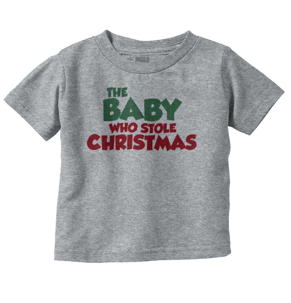 Baby Who Stole Christmas Infant Toddler T Shirt-Direct To Garment Print-Brisco Baby