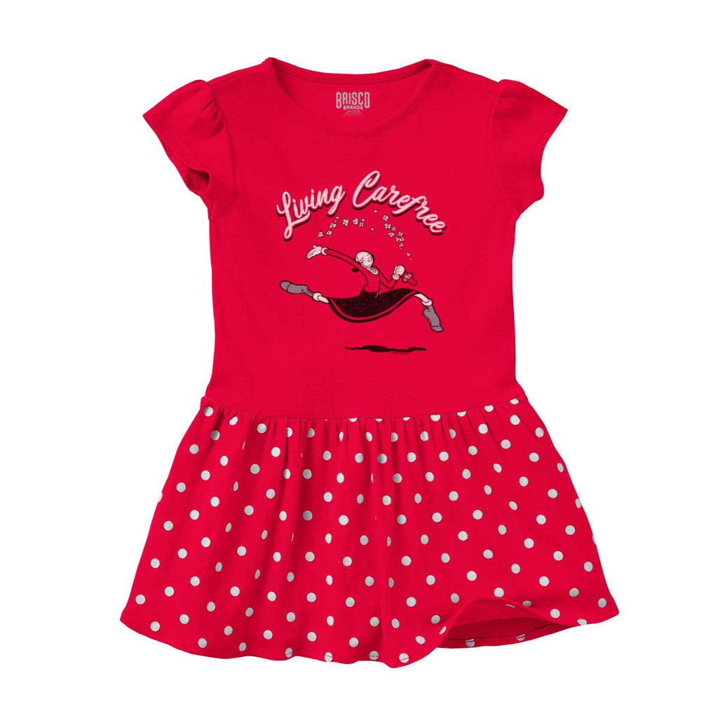 Living Carefree Baby Polka Dot Skirt Dress-Direct To Garment Print-Brisco Baby