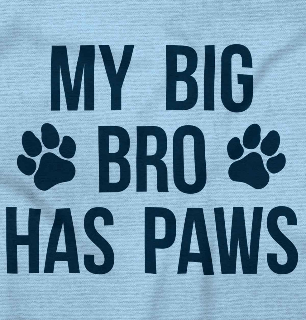 My Big Bro Has Paws Romper Bodysuit-Direct To Garment Print-Brisco Baby