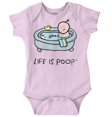 Poop in Bath Romper Bodysuit-Direct To Garment Print-Brisco Baby