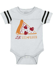 Slice Of Heaven Football Romper Bodysuit-Direct To Garment Print-Brisco Baby