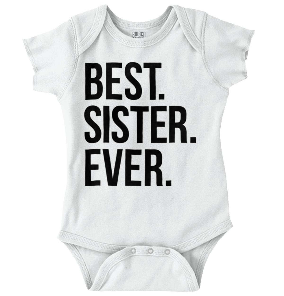 Best Sister Ever Romper Bodysuit-Direct To Garment Print-Brisco Baby