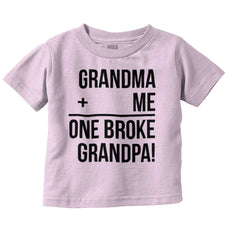 One Broke Grandpa Infant Toddler T Shirt-Direct To Garment Print-Brisco Baby