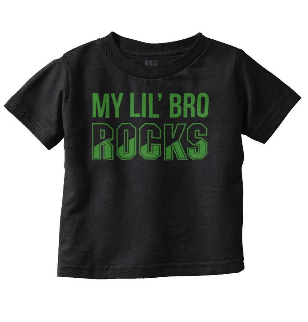 My Lil' Bro Rocks Infant Toddler T Shirt-Direct To Garment Print-Brisco Baby