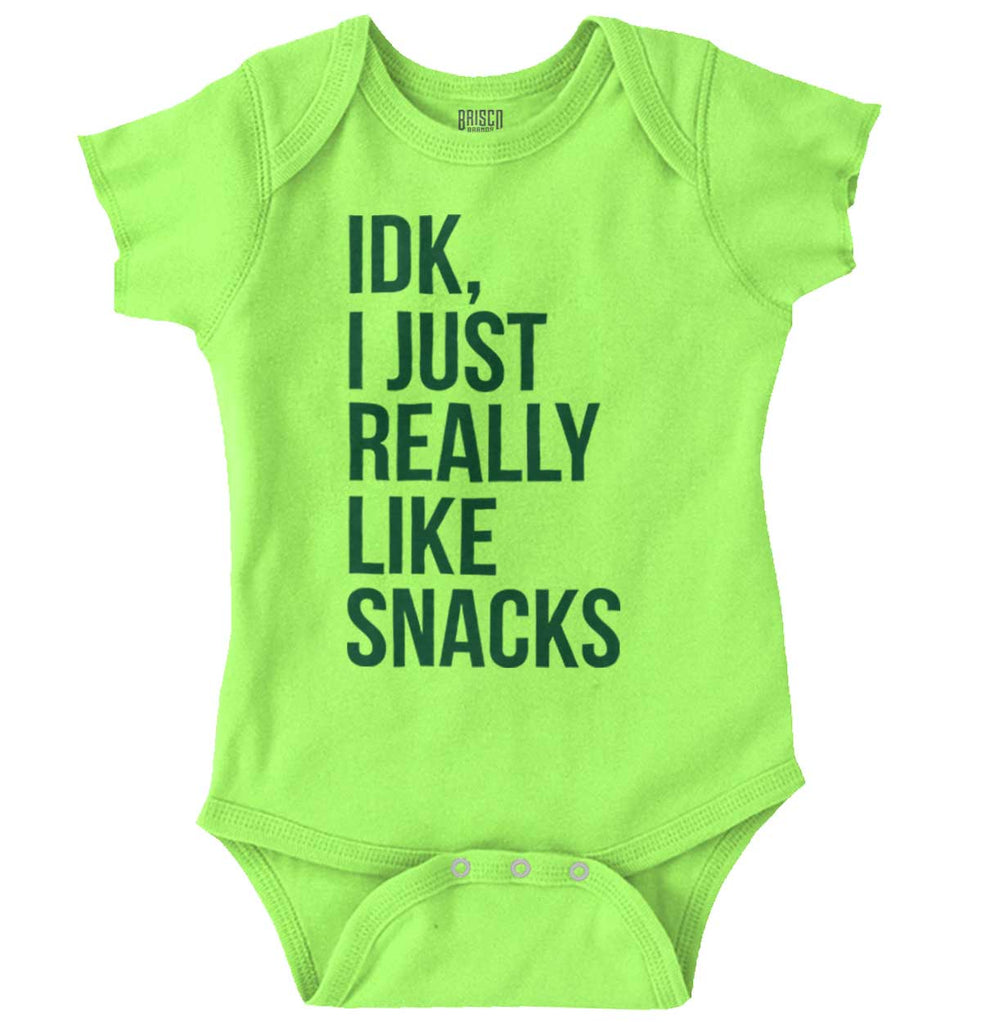 Really Like Snacks Romper Bodysuit-Direct To Garment Print-Brisco Baby