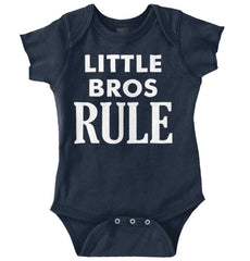 Little Bros Rule Romper Bodysuit-Direct To Garment Print-Brisco Baby