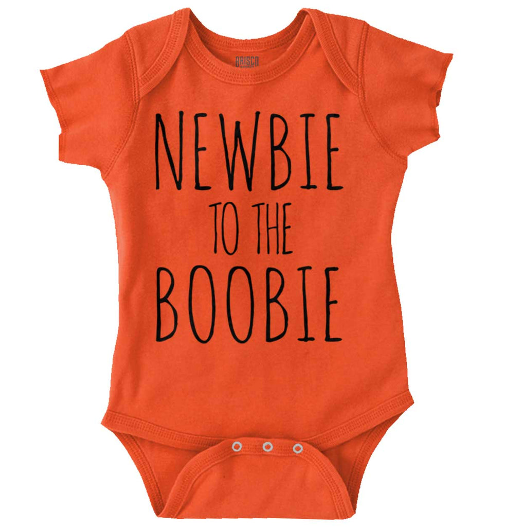 Newbie Boobie Romper Bodysuit-Direct To Garment Print-Brisco Baby