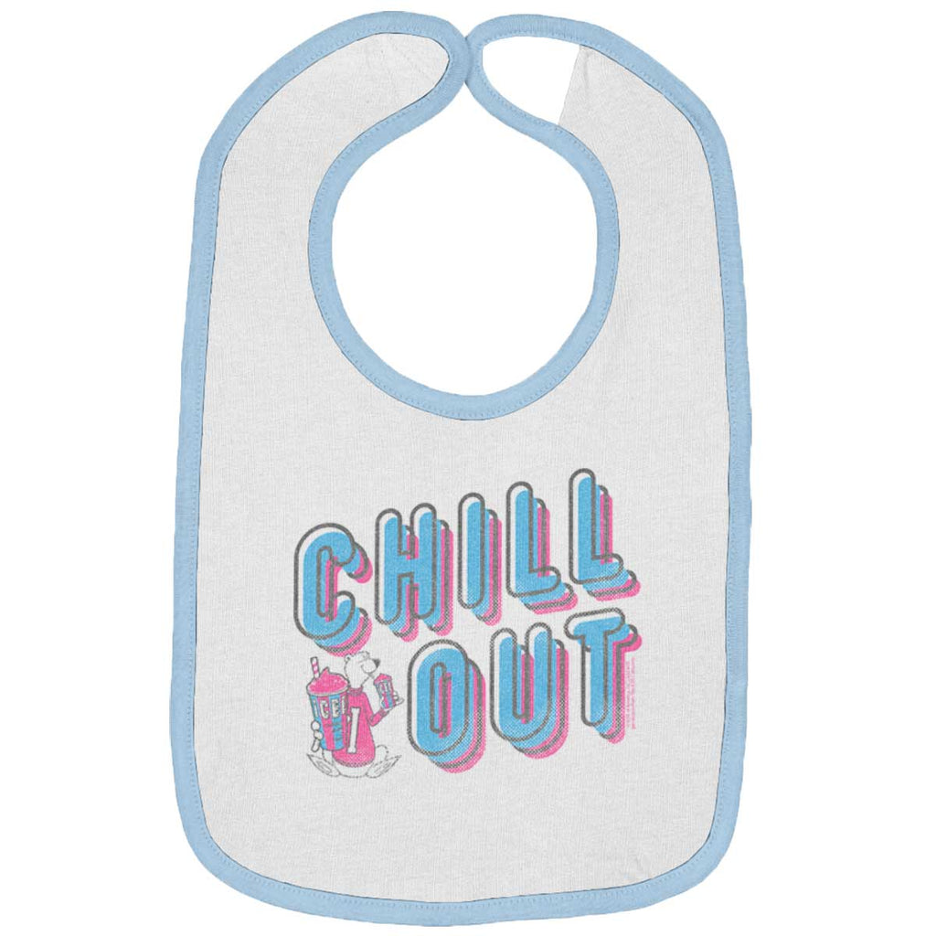 Retro Chill Trimmed Colored Velcro Bib-Direct To Garment Print-Brisco Baby