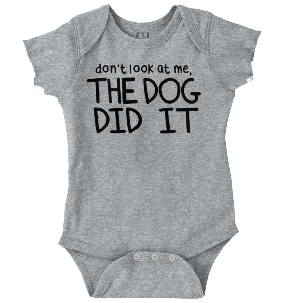 Dog Did It Romper Bodysuit-Direct To Garment Print-Brisco Baby