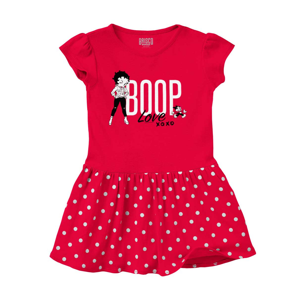 Boop Love Baby Polka Dot Skirt Dress-Direct To Garment Print-Brisco Baby
