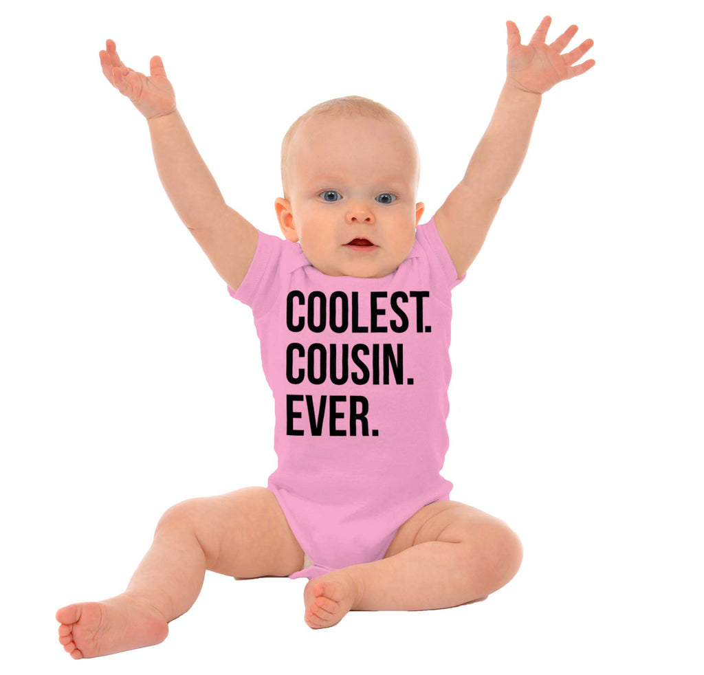 Coolest Cousin Ever Romper Bodysuit-Direct To Garment Print-Brisco Baby