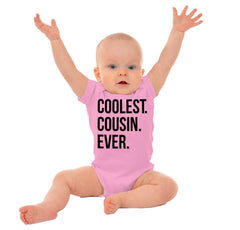 Coolest Cousin Ever Romper Bodysuit-Direct To Garment Print-Brisco Baby