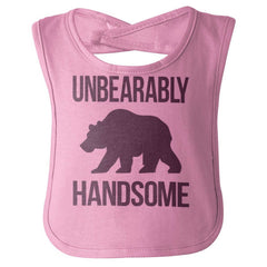 Unbearably Handsome Infant Baby Bib-Direct To Garment Print-Brisco Baby