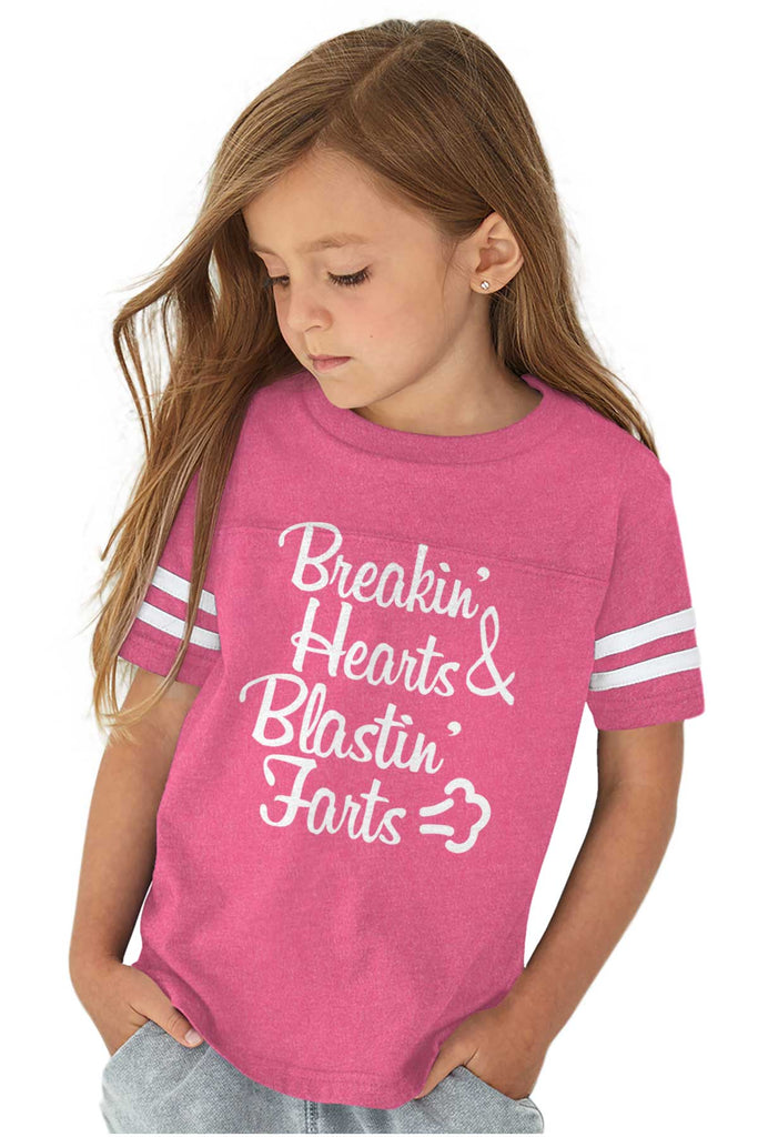 Blastin Farts Toddler Football Jersey Tee-Direct To Garment Print-Brisco Baby