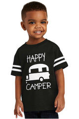 Happy Camper Toddler Football Jersey Tee-Direct To Garment Print-Brisco Baby