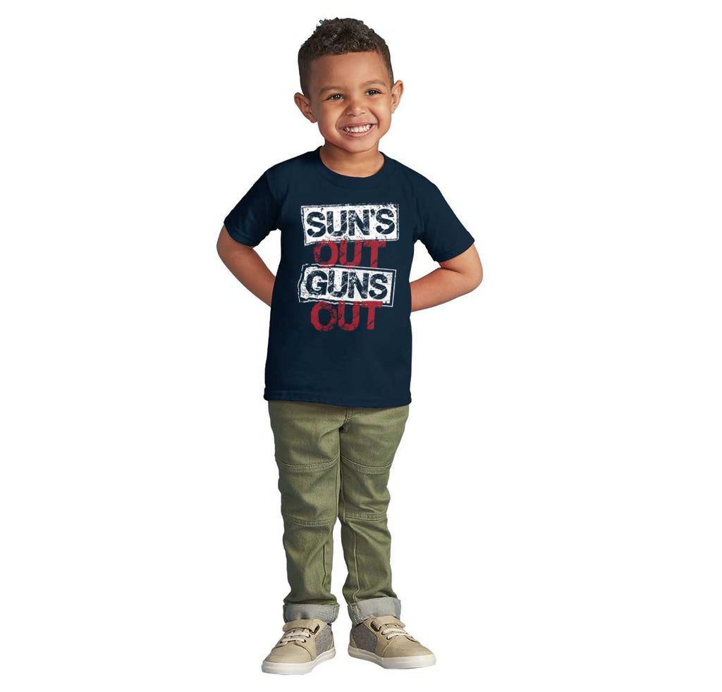 Guns Out Infant Toddler T Shirt-Direct To Garment Print-Brisco Baby