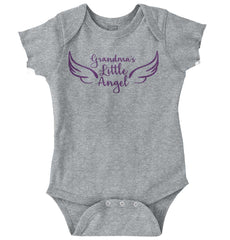 Grandma's Little Angel Romper Bodysuit-Direct To Garment Print-Brisco Baby