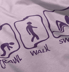 Crawl Walk Swim Infant Toddler T Shirt-Direct To Garment Print-Brisco Baby