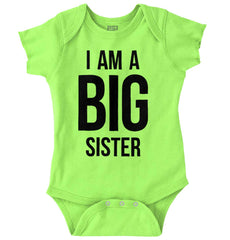 I Have A Big Sister Romper Bodysuit-Direct To Garment Print-Brisco Baby